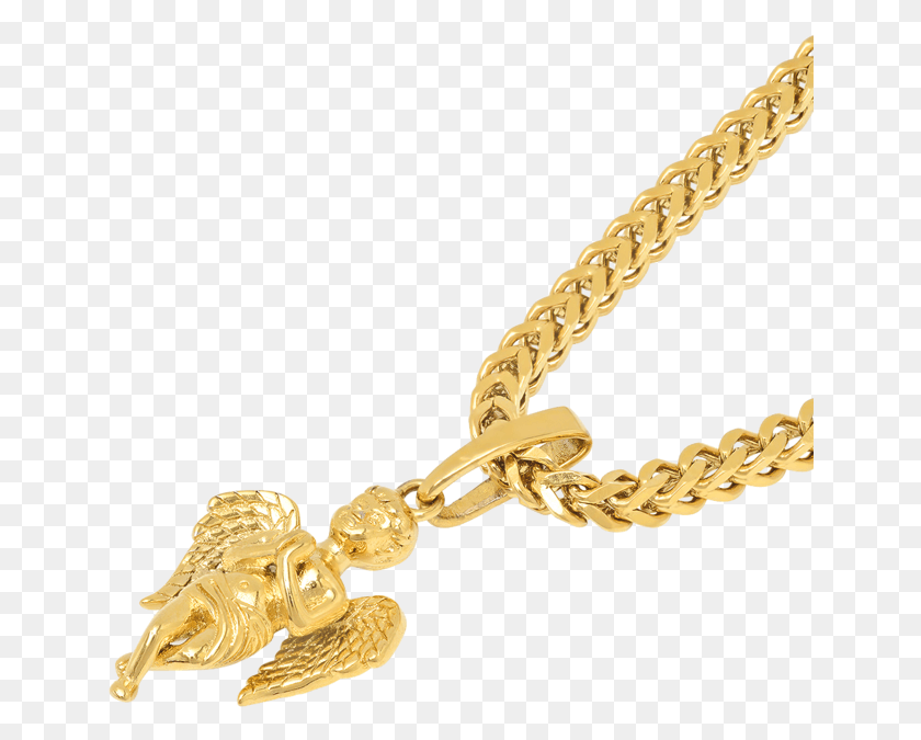645x615 Fallen Angel Choker Chain, Gold, Jewelry, Accessories Descargar Hd Png