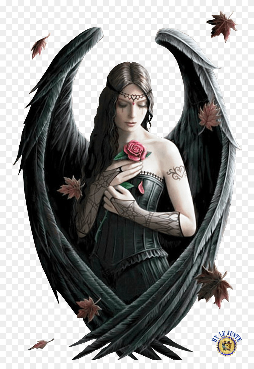 758x1160 Fallen Angels Dark Angels Gothic Artwork Angel Artwork Anne Stokes Angel Rose, Person, Human HD PNG Download