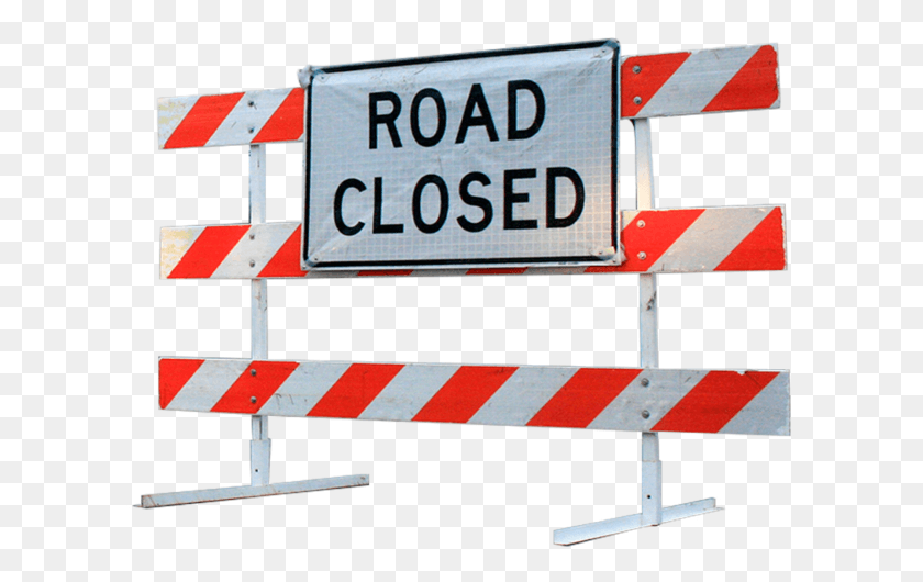 611x470 Fallen Tree Causes Hancock Lane Shutdown Road Closed Sign, Fence, Barricade HD PNG Download
