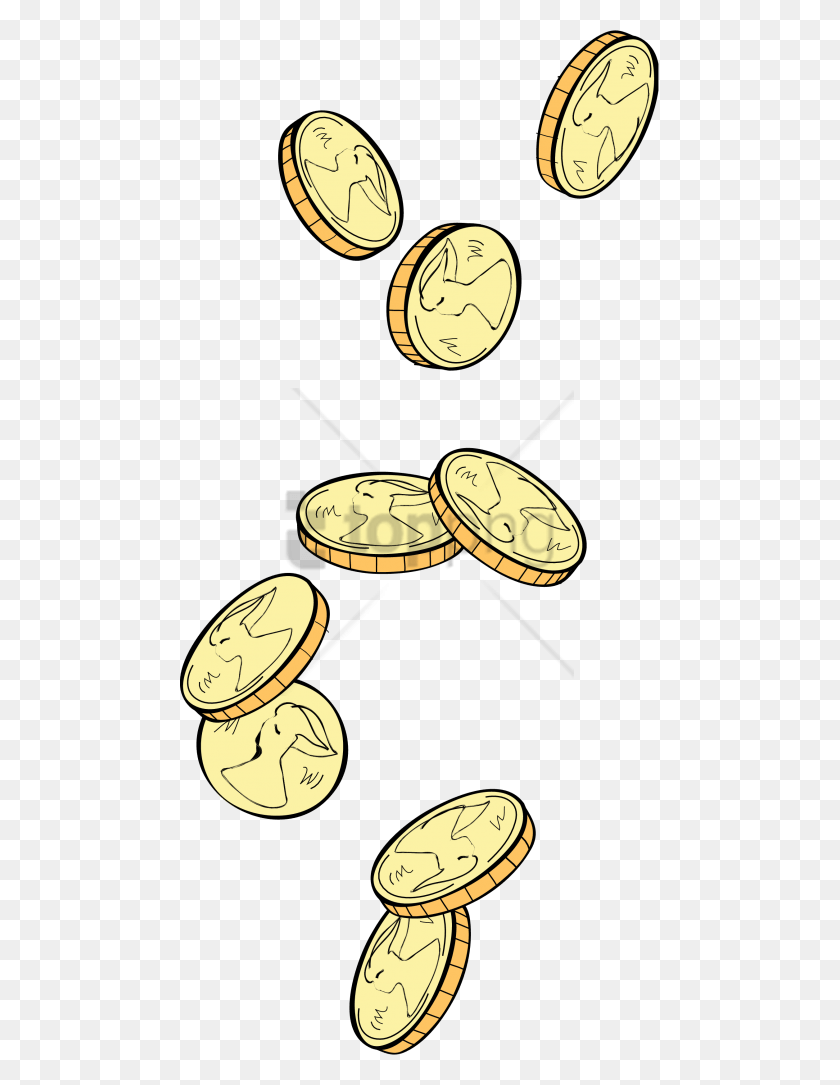 480x1025 Falling Gold Coins Image With Transparent Background Coins Falling Clip Art, Outdoors, Food, Nature HD PNG Download