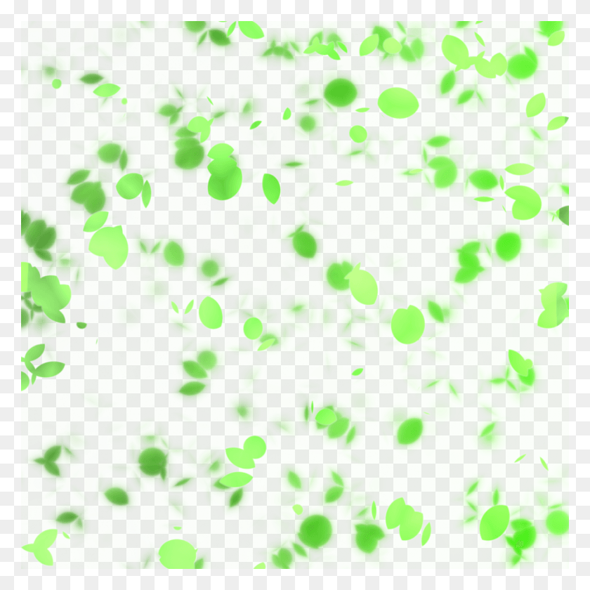 894x894 Зеленые Листья Падают На Прозрачном Фоне, Графика, Текстура Hd Png Скачать