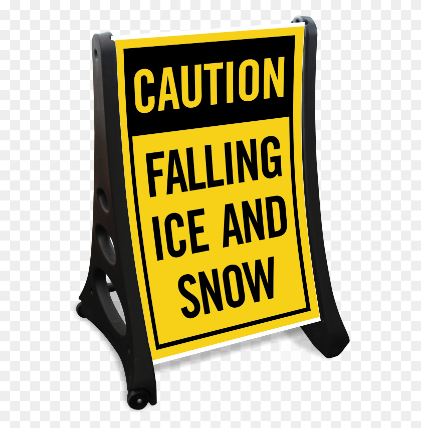 556x794 Falling Ice Snow A Frame Portable Sidewalk Sign Kit Sign, Text, Symbol, Label HD PNG Download