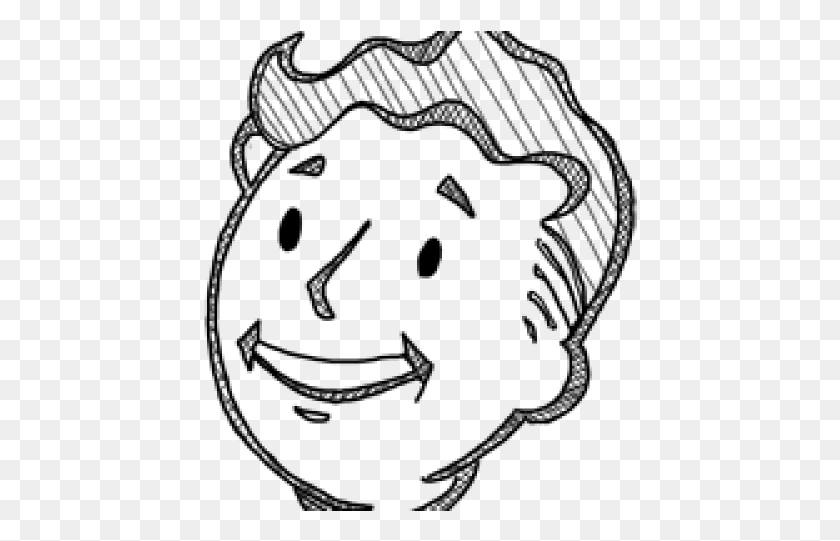 434x481 Fallout Clipart Ico Vault Boy Gif, Grey, World Of Warcraft Hd Png