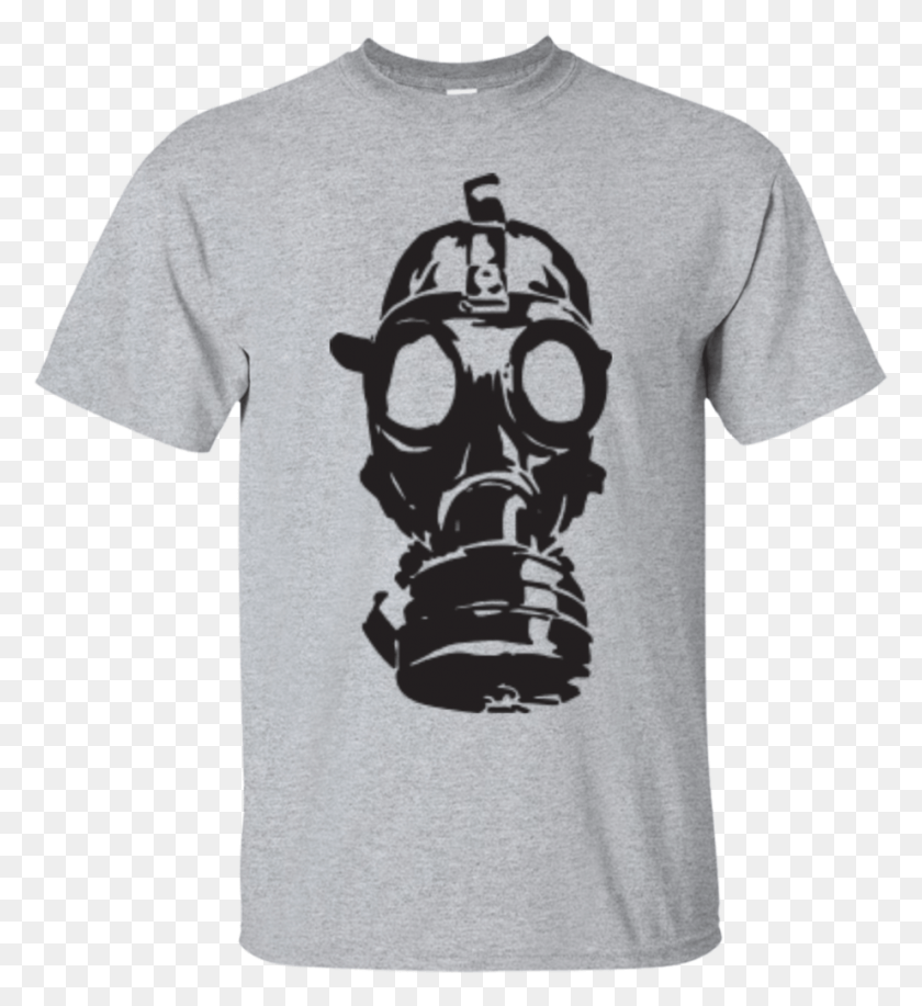922x1014 Fallout Gas Mask T Shirt Gas Mask Silhouette Vector, Clothing, Apparel, T-shirt HD PNG Download