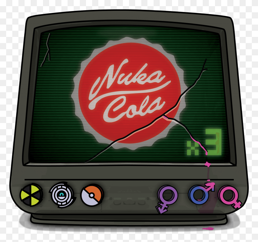 2802x2613 Fallout Nuka Cola Corporation Ядерная Кола, Монитор, Экран, Электроника, Hd Png Скачать