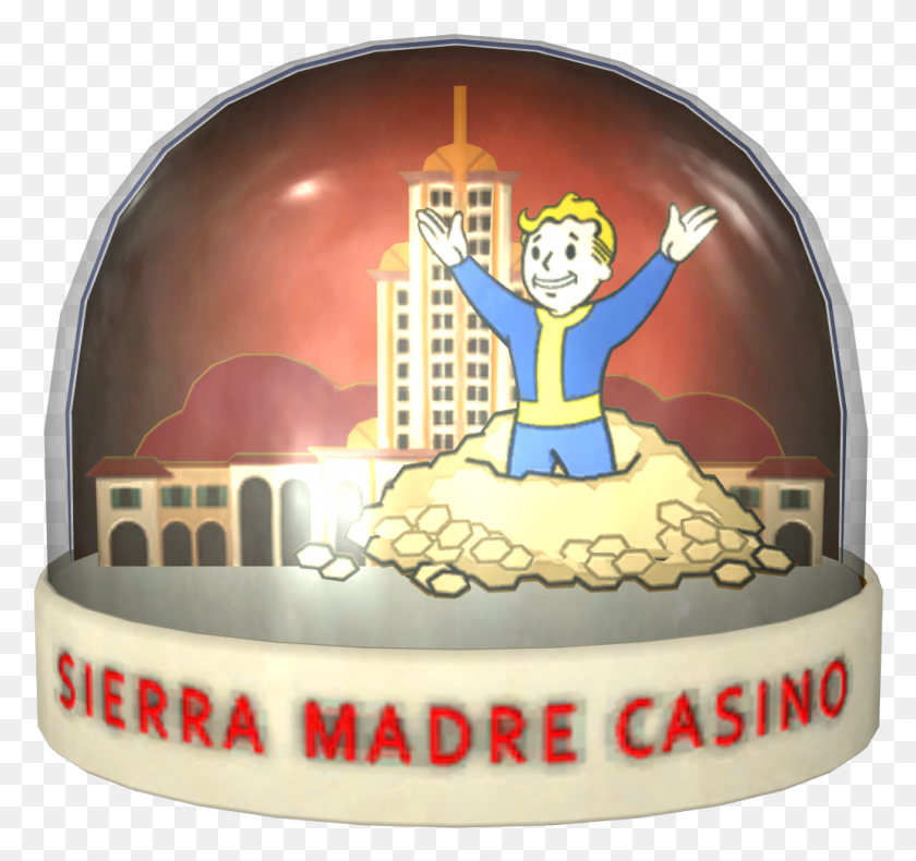 1030x964 Descargar Png Fallout Nv Sierra Madre Snow Globe Fallout New Vegas, Pastel De Cumpleaños, Pastel, Postre Hd Png