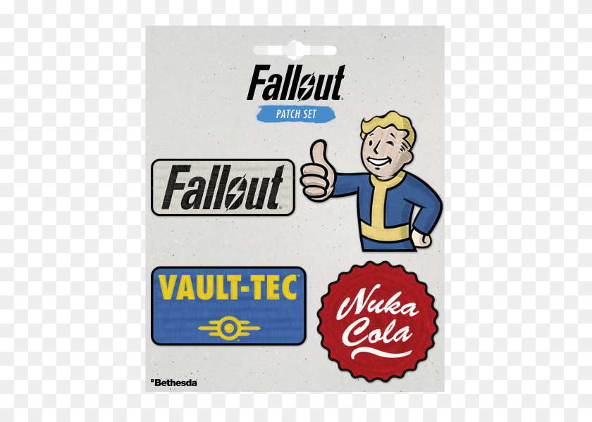 600x600 Fallout Patch Set Other Accessories The Official Bethesda, Advertisement, Baby, Person, Hand Transparent PNG