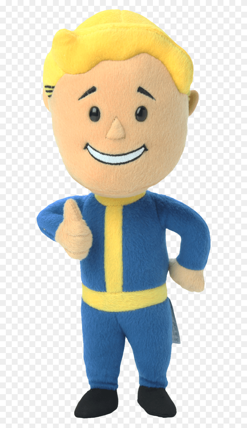 595x1395 Fallout Plush Vault Boy Thumbs Up 30cm Con El Pulgar Arriba, Toy, Doll, Person HD PNG Download