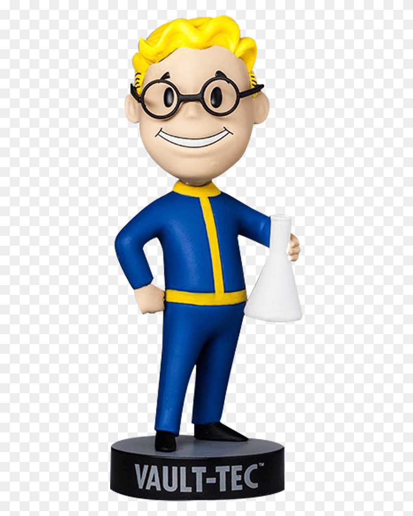 393x990 Fallout Science Vault Boy 111 Bobblehead Science Vault Bobble Head Pop, Toy, Doll, Person HD PNG Download