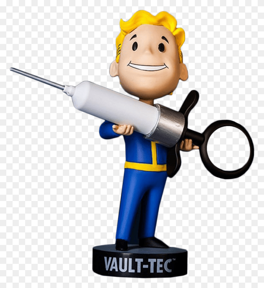 857x942 Fallout Vault Boy Bobblehead Medicina, Juguete, Figurilla, Pistola De Agua Hd Png