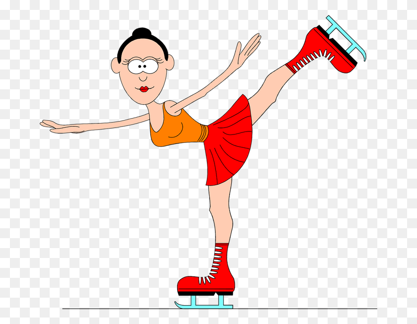 680x593 Family Clipart Ice Skating Figure Skater Cartoon, Person, Human, Performer HD PNG Download