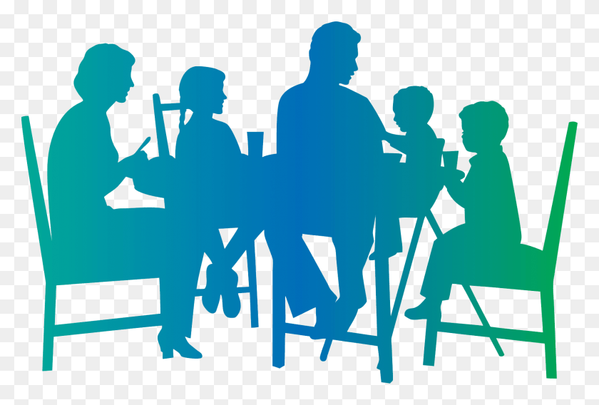1756x1145 Family Dinner Table Silhouette, Audience, Crowd, Person Descargar Hd Png