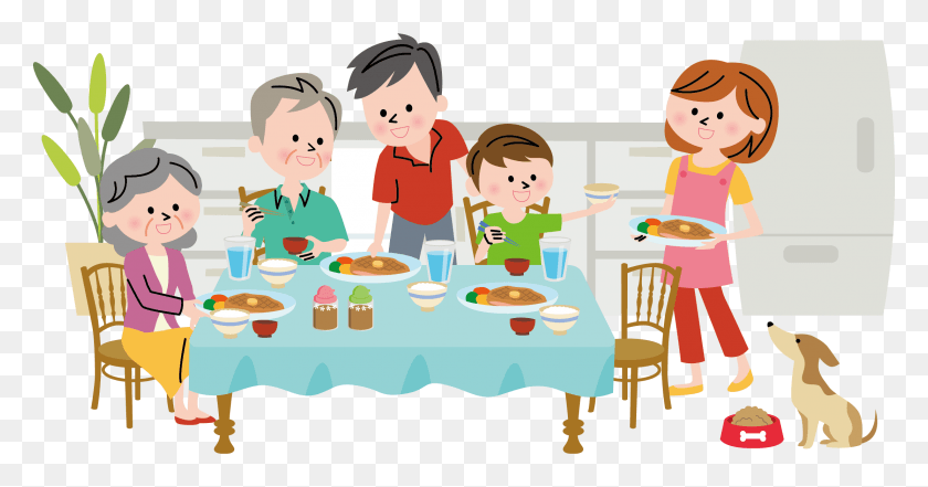 2224x1087 Family Dinner Vector Royalty Free Library Huge Freebie People Eating Clipart, Person, Human, Chair HD PNG Download