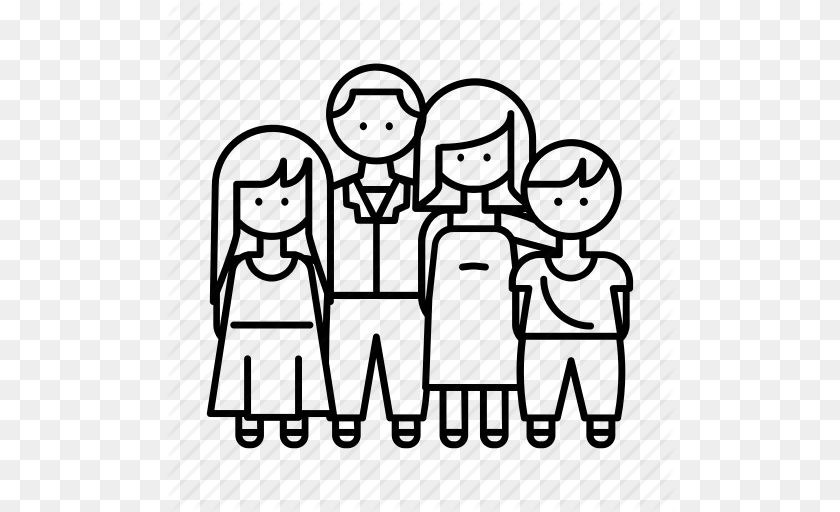 512x512 Family Family Members Nuclear Family Icon, People, Person, Crowd Clipart PNG