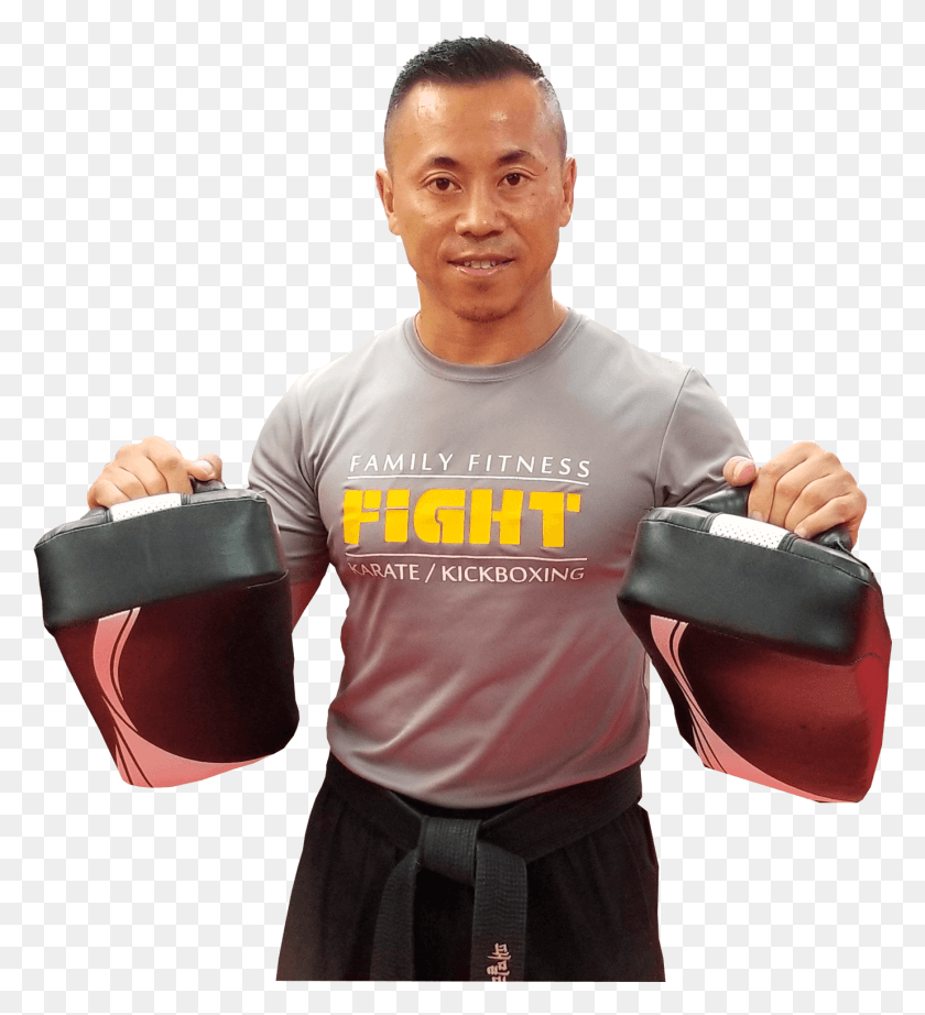1379x1525 Family Fitness Karate And Kickboxing Owner Boxing, Person, Human, T-shirt HD PNG Download