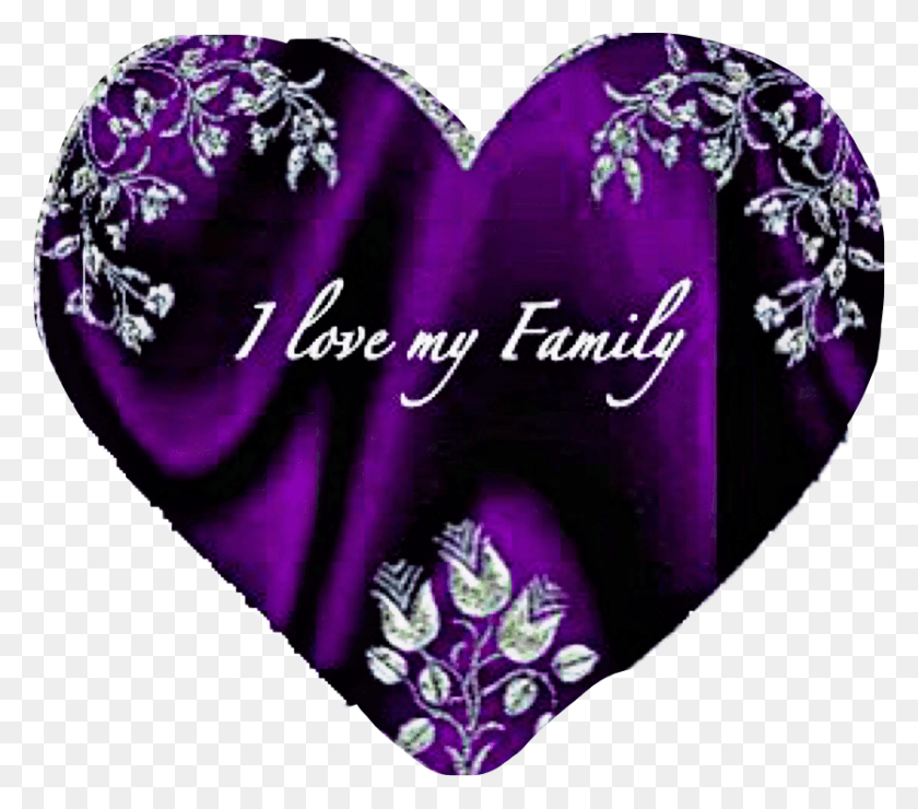 835x729 Family Love Heart Flowers Purple Freetoedit, Graphics, Velvet HD PNG Download