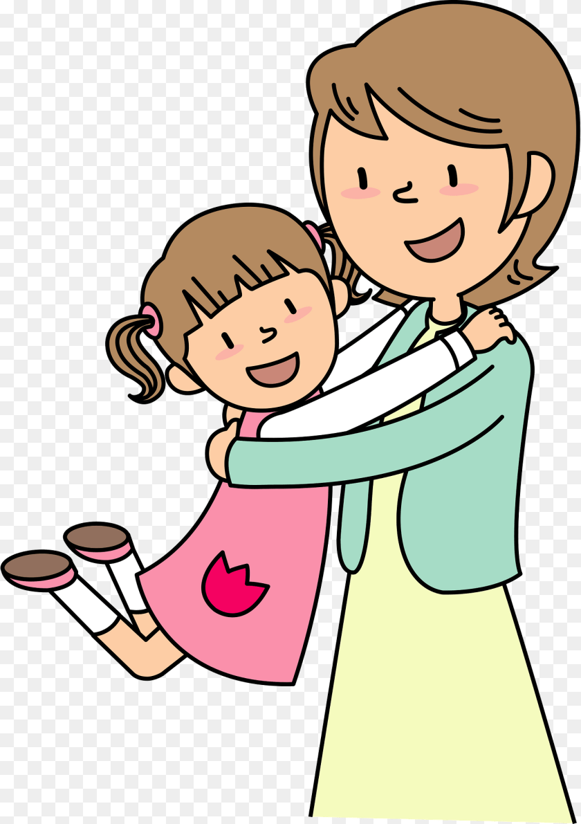 1354x1920 Family Mother And Daughter Clipart, Baby, Person, Face, Head Sticker PNG