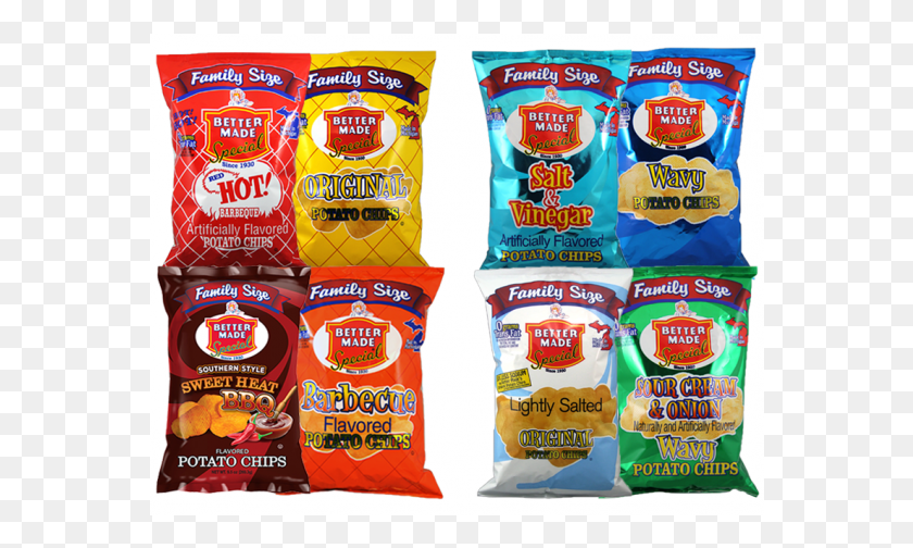 566x444 Family Size 4 Pack Better Made Special Chips Family Size 4 Pack, Snack, Food HD PNG Download