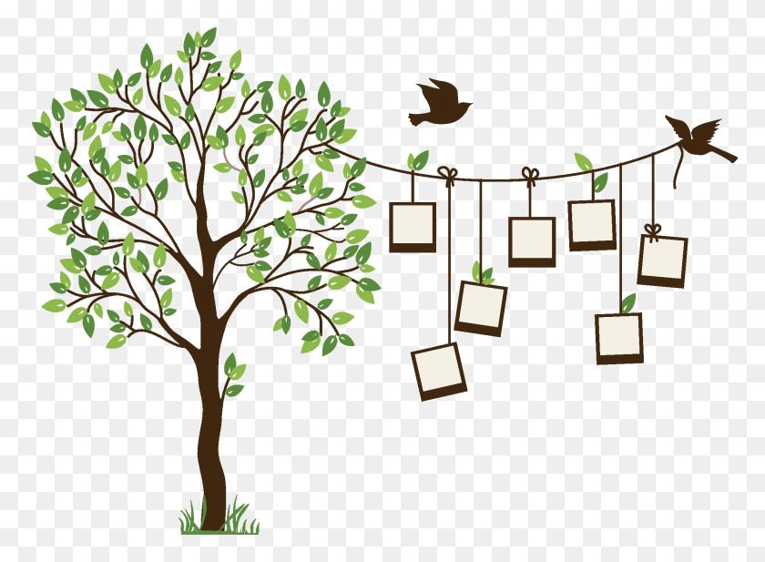 2020x1445 Family Tree Background Image Tree Wall Painting Simple, Plant, Bird, Animal HD PNG Download