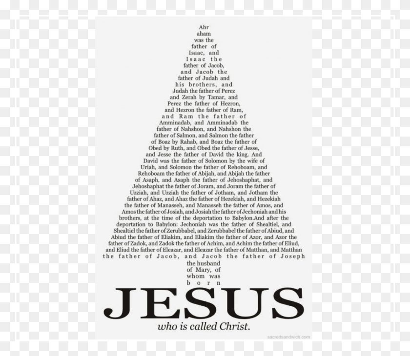 1036x890 Family Tree Jesus Family Tree Matthew, Triangle, Plant, Poster HD PNG Download
