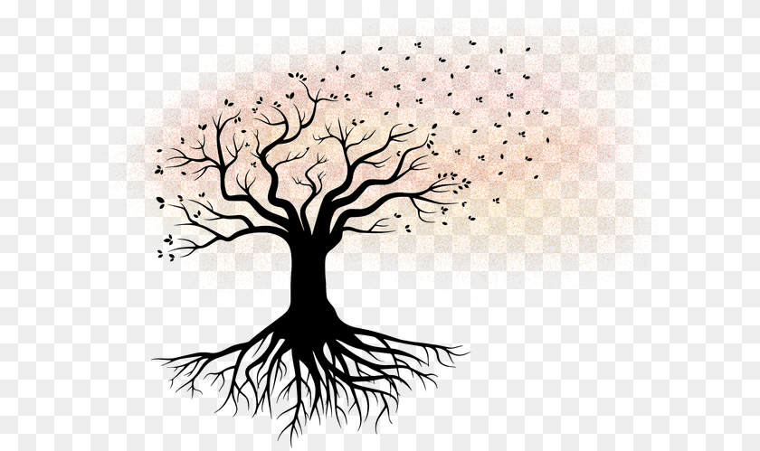 Family Tree Roots Clip Background Tree With Roots, Plant, Art, Silhouette, Modern Art PNG