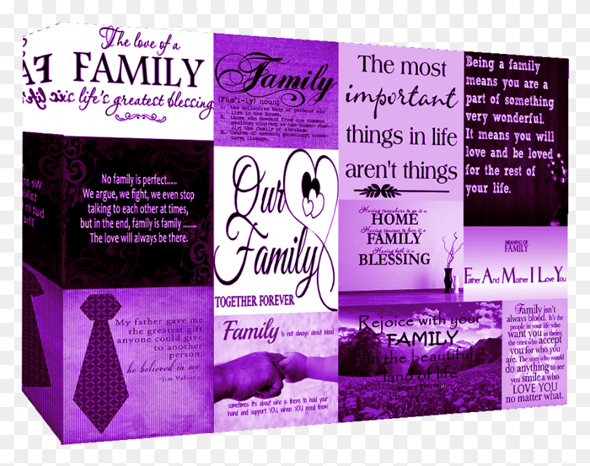 882x683 Фиолетовые Семейные Цитаты Стены Холст, Флаер, Плакат, Бумага Hd Png Скачать