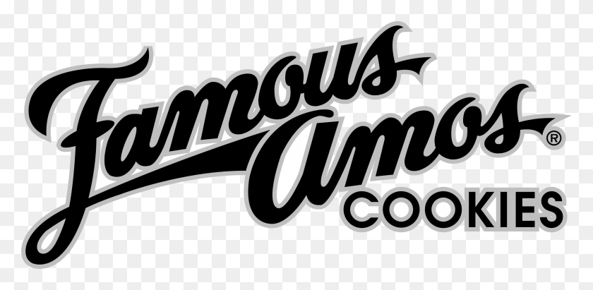 2400x1083 Famous Amos 1 Logo Transparent Famous Amos Font, Text, Label, Word HD PNG Download