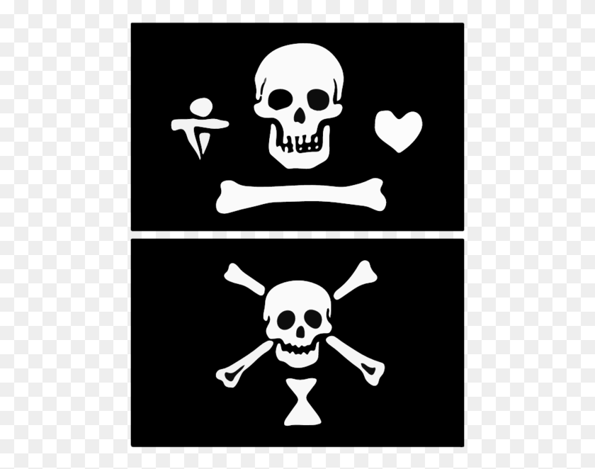 473x602 Знаменитые Пираты И Их Флаги Часть Пиратского Флага, Символ, Гигантская Панда, Медведь Png Скачать