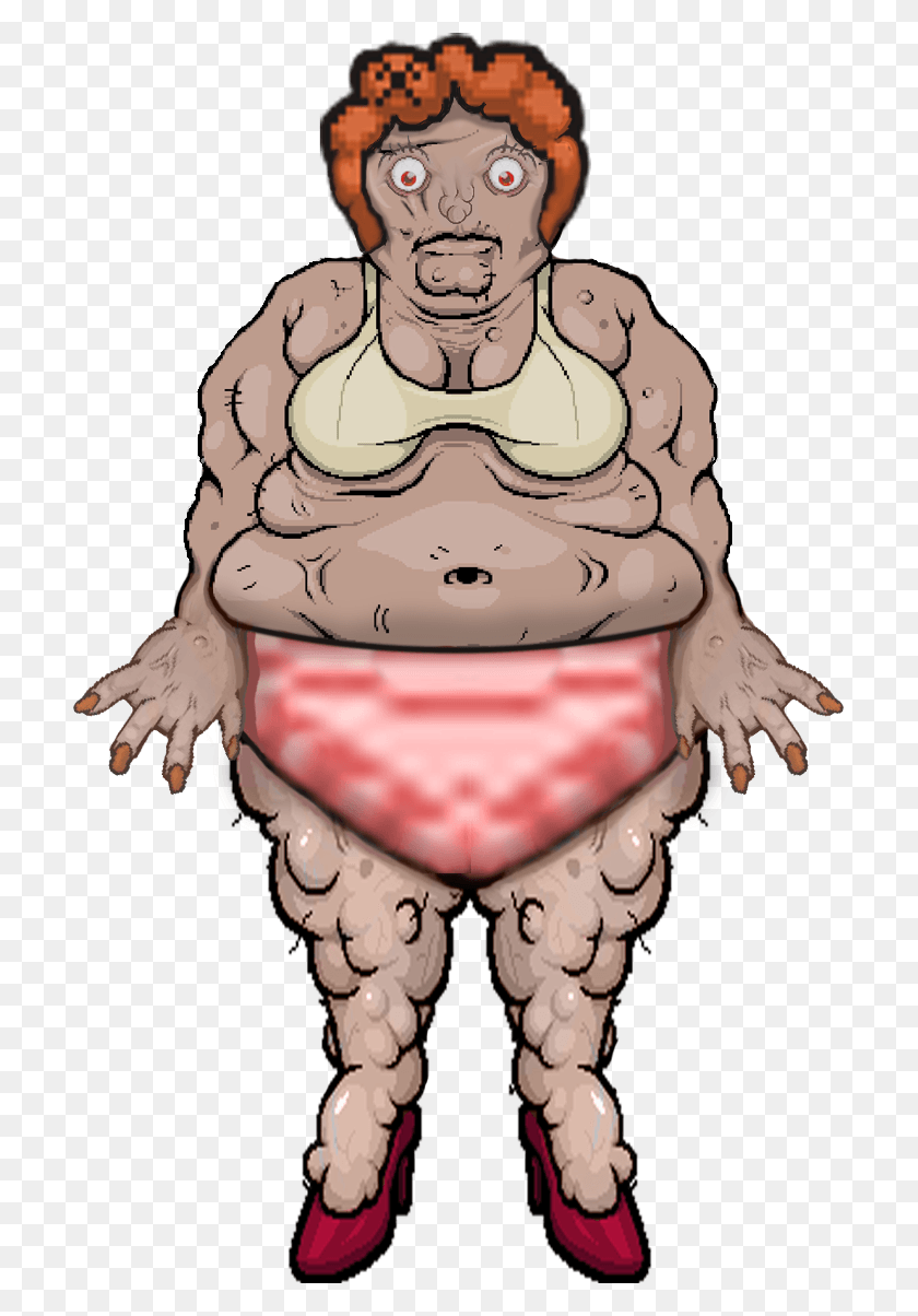 707x1144 Fan Art Assembled Mom In All Her Fleshy Glory Mom From Binding Of Isaac, Toy, Mouth, Lip HD PNG Download