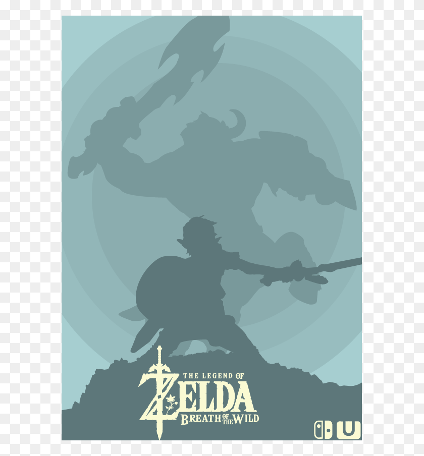 597x844 Fan Artbreath Of The Wild Minimalist Poster Legend Of Zelda Breath Of The Wild Minimalist Poster, Advertisement, Person, Human HD PNG Download