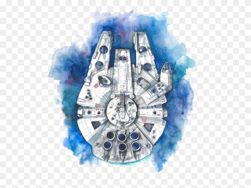 528x570 Fan Creationsmillenium Falcon Airplane, Spaceship, Aircraft, Vehicle HD PNG Download