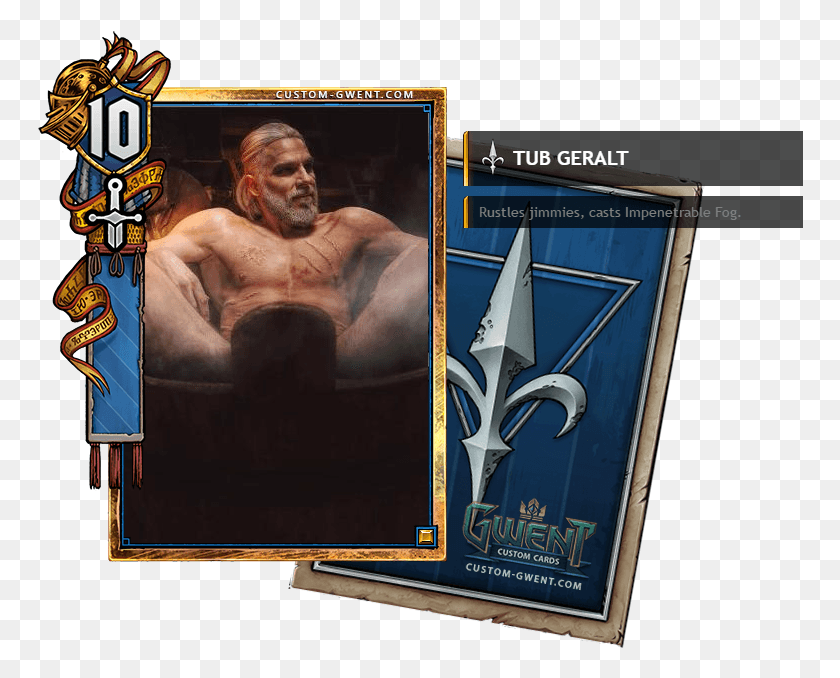766x618 Fan Made Custom Gwent Lets You Design Your Own Gwent Gwent Card Design, Person, Human, Weapon HD PNG Download