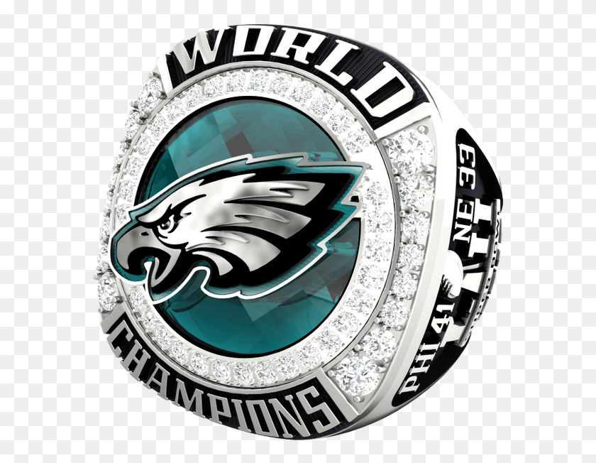 584x592 Fan Ring1 Phe017 Alt1 Eagles Super Bowl Ring, Logotipo, Símbolo, Marca Registrada Hd Png