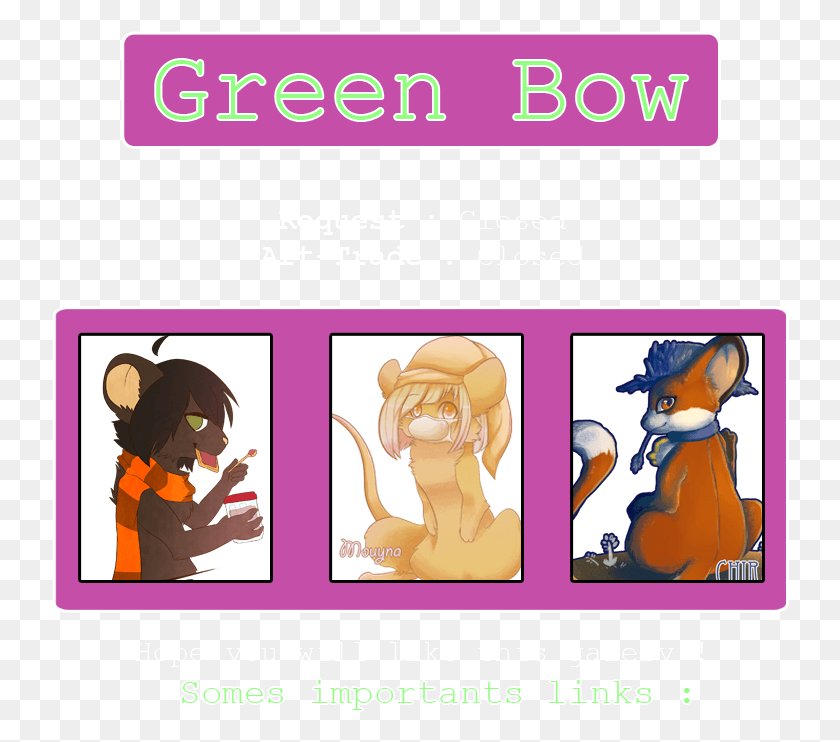 738x682 Fanart Green Bow Cartoon, Person, Human, Text HD PNG Download