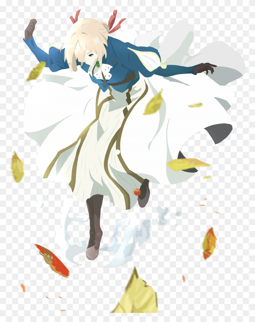 2369x3037 Fanartsomeone Violet Evergarden Walking On Water, Graphics, Plant HD PNG Download