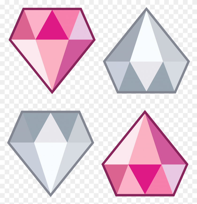 2450x2533 Fanartwhite Diamond And Pink Diamond Are Twins Steven Universe Pink Diamond Gem, Triangle, Gemstone, Jewelry HD PNG Download