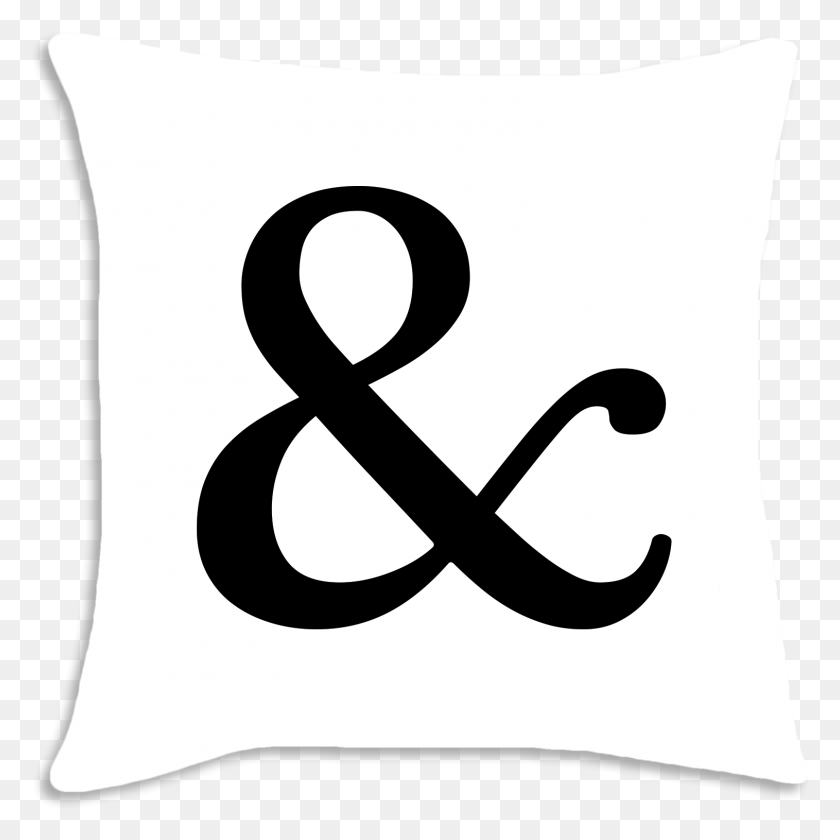 1515x1515 Fancy Ampersand Jackie Michel, Pillow, Cushion, Alphabet HD PNG Download