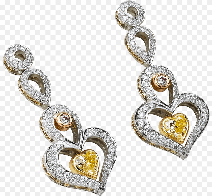 822x777 Fancy Colored Diamond Heart Shaped Earrings Solid, Accessories, Earring, Jewelry, Necklace Sticker PNG