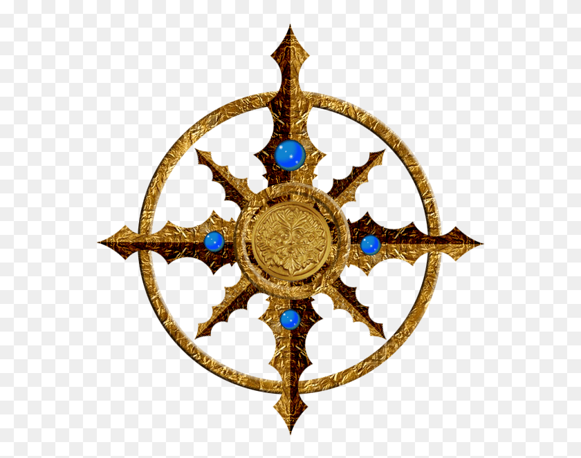 567x603 Fancy Compass Rose Fantasy Map Compass, Jewelry, Accessories, Accessory HD PNG Download