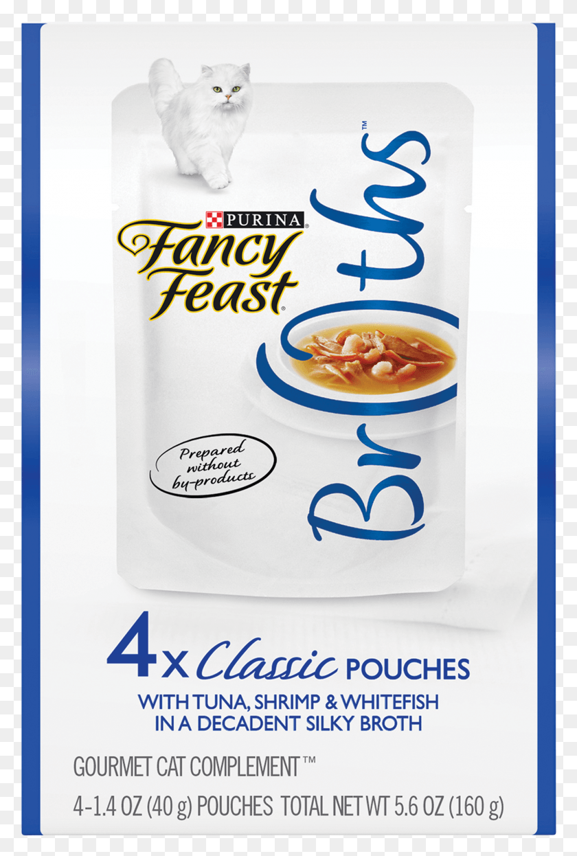 1900x2889 Fancy Feast Broths Classic With Tuna Shrimp Amp Whitefish Poster Hd Png Скачать