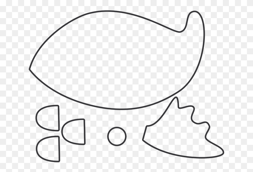 655x510 Fancy Fish Die Outline Line Art, Accessories, Accessory, Necklace HD PNG Download