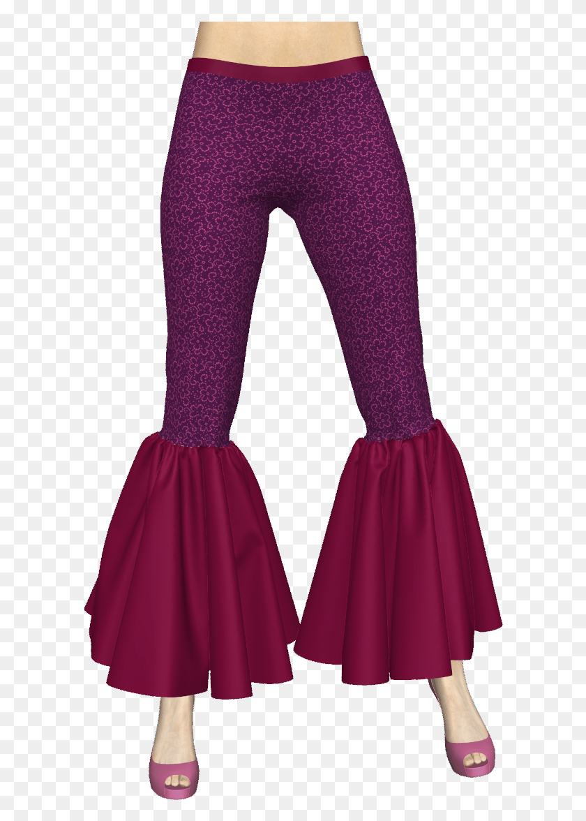 602x1116 Fancy Flared Pants Garment File Marvelous Designer A Line, Clothing, Apparel, Skirt Descargar Hd Png