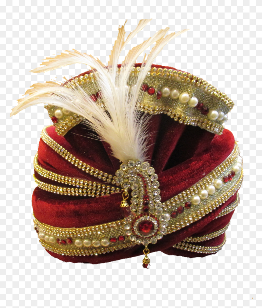 935x1109 Fancy Groom Turban With An Elegant Kalangi On It Costume Hat, Clothing, Apparel, Cuff HD PNG Download