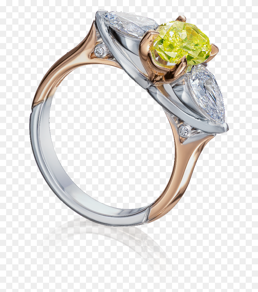 652x890 Fancy Intense Green Yellow Oval Diamond Ring Engagement Ring, Jewelry, Accessories, Accessory Descargar Hd Png