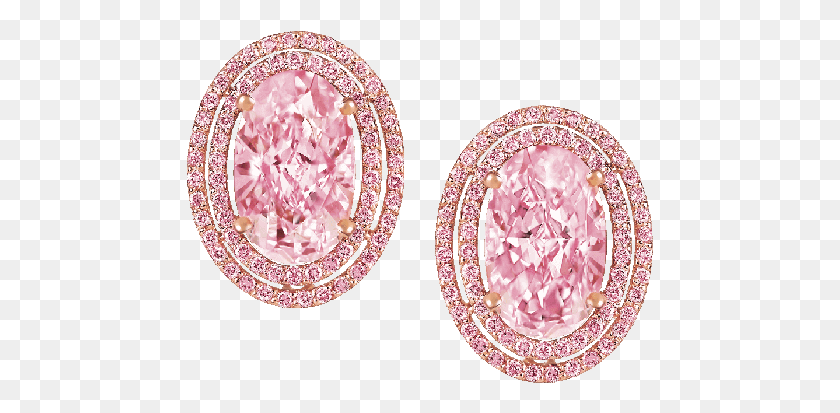 467x353 Fancy Intense Pink Diamond Earrings Earrings, Accessories, Accessory, Jewelry Descargar Hd Png