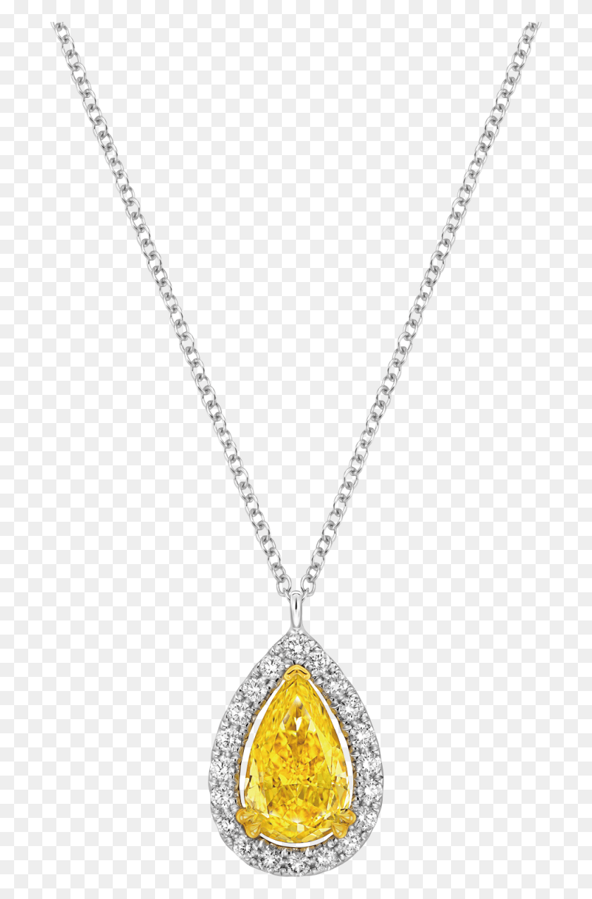 701x1215 Fancy Intense Yellow Pear Shaped Diamond Necklace Locket, Jewelry, Accessories, Accessory HD PNG Download