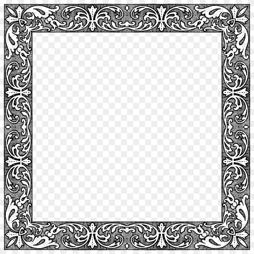 Fancy Vintage Square Frame 2 Clipart, Home Decor, Rug, Accessories, Art Sticker PNG
