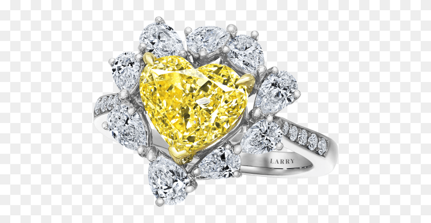 480x375 Fancy Yellow Diamond Ring Heart, Diamond, Gemstone, Jewelry HD PNG Download