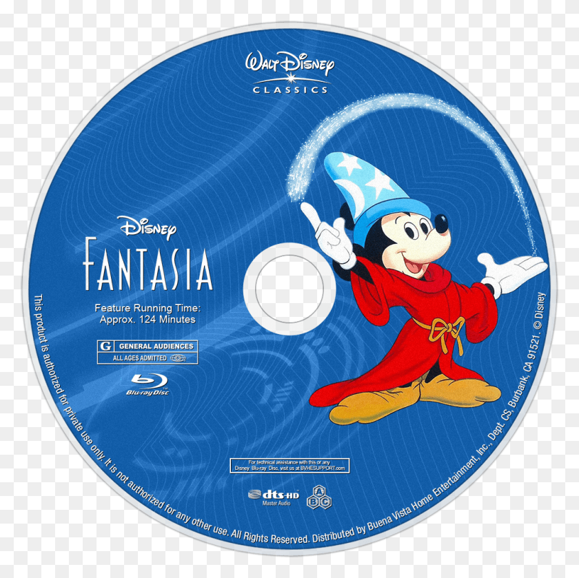 1000x1000 Fantasia Blu-Ray Изображение Диска Lion King Blu Ray Label, Диск, Dvd Hd Png Скачать