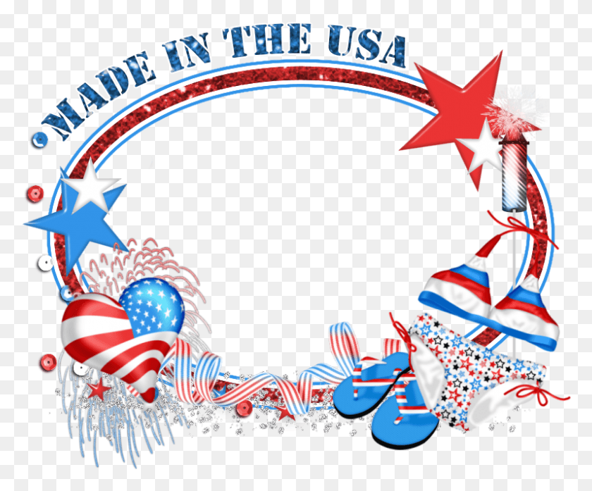 796x651 Fantastically Free Blog Train July 4th Theme 4th Of July Photo Frame, Text, Leisure Activities HD PNG Download